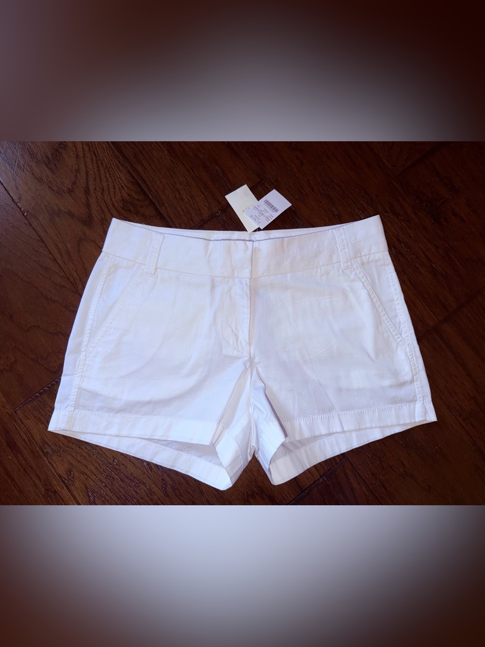 NWT J. Crew 3” Women’s Chino Shorts White Mid Rise Size 6